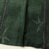 紬 良品 正絹 木の葉・植物柄 袷仕立て 身丈161cm 裄丈68cm 着物 緑・うぐいす色_画像10