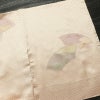 付け下げ 良品 しつけ糸付き 一つ紋付き 正絹 古典柄 袷仕立て 身丈170.5cm 裄丈68cm 箔 フォーマル 着物 扇面 ピンク_画像14