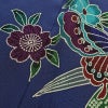 振袖 良品 縮緬 正絹 花柄 袷仕立て 身丈171cm 裄丈73cm フォーマル 蝶 着物 青・紺_画像16