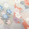 小紋 良品 正絹 花柄 袷仕立て 身丈156cm 裄丈64.5cm 箔 ピンク_画像9