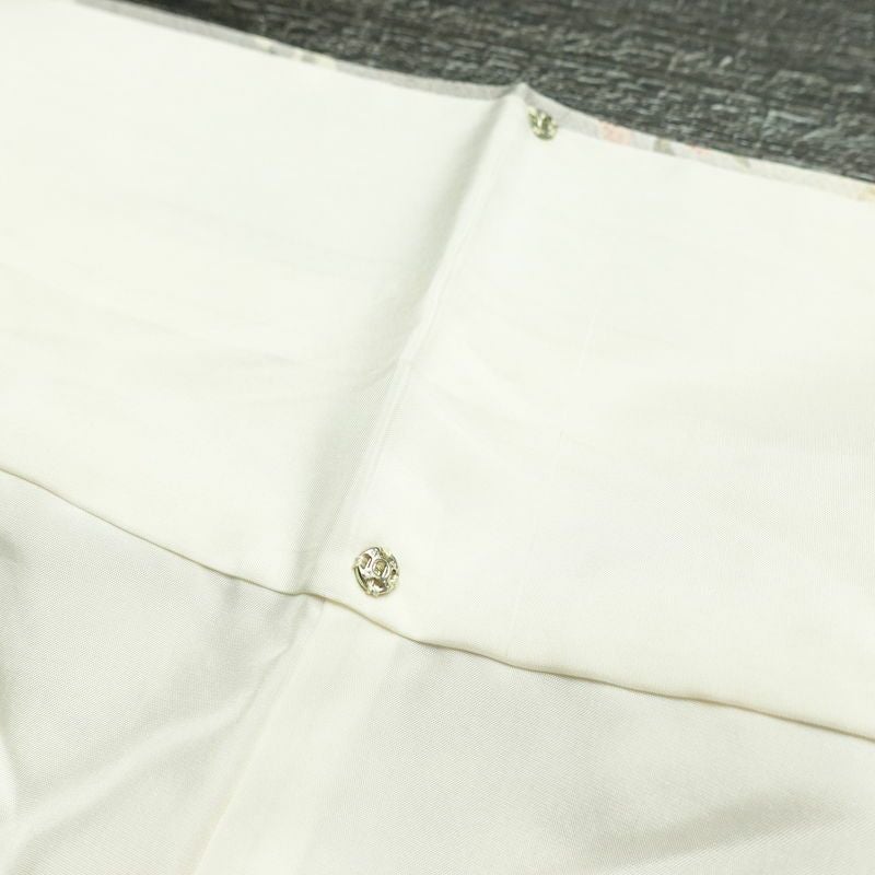 小紋 良品 正絹 花柄 袷仕立て 身丈156cm 裄丈64.5cm 箔 ピンク_画像17