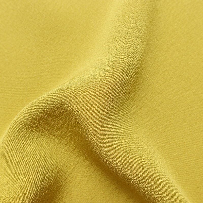 色無地 一つ紋付き 正絹 無地 袷仕立て 身丈150.5cm 裄丈63cm フォーマル 着物 黄・黄土色_画像20