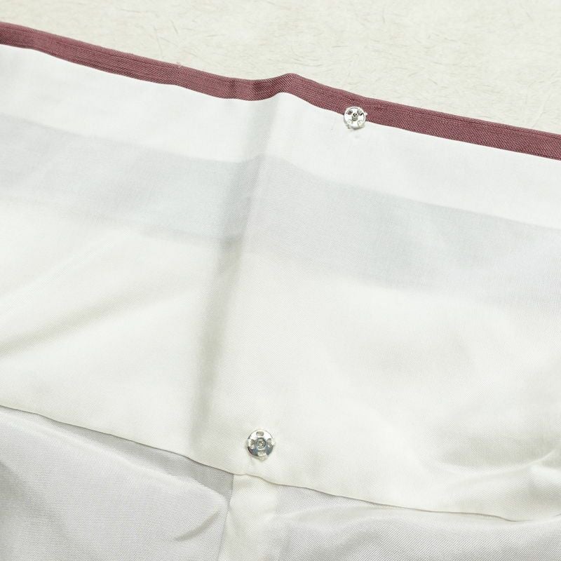 小紋 良品 紬地 絞り 正絹 幾何学柄・抽象柄 袷仕立て 身丈154.5cm 裄丈64cm 着物 紫・藤色_画像18