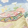 振袖 良品 落款入り 金駒刺繍 正絹 花柄 袷仕立て 身丈166.5cm 裄丈67cm 箔 金彩 着物 青・紺_画像8