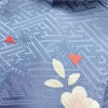 振袖 良品 落款入り 金駒刺繍 正絹 花柄 袷仕立て 身丈166.5cm 裄丈67cm 箔 金彩 着物 青・紺_画像19
