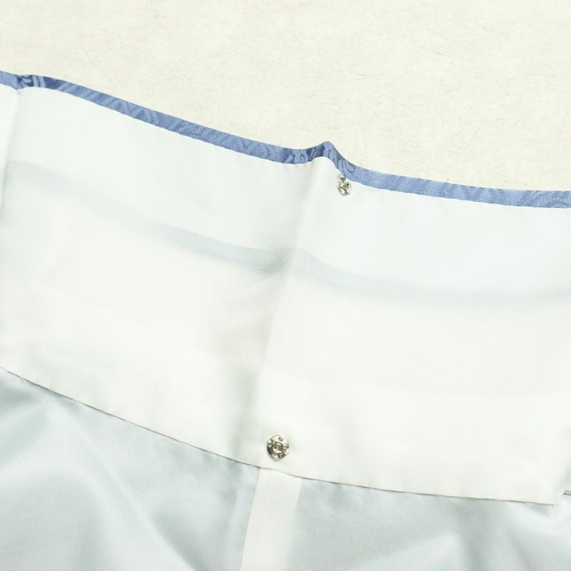 振袖 良品 落款入り 金駒刺繍 正絹 花柄 袷仕立て 身丈166.5cm 裄丈67cm 箔 金彩 着物 青・紺_画像21