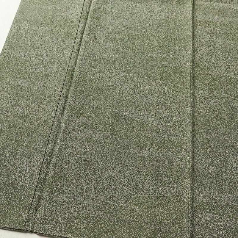 小紋 良品 縮緬 一つ紋付き 江戸小紋 正絹 古典柄 袷仕立て 身丈160.5cm 裄丈69.5cm 共八掛 着物 緑・うぐいす色_画像4