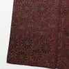 訪問着 良品 一つ紋付き 正絹 花柄 袷仕立て 身丈165cm 裄丈65cm 金彩 フォーマル 着物 小豆・エンジ_画像12