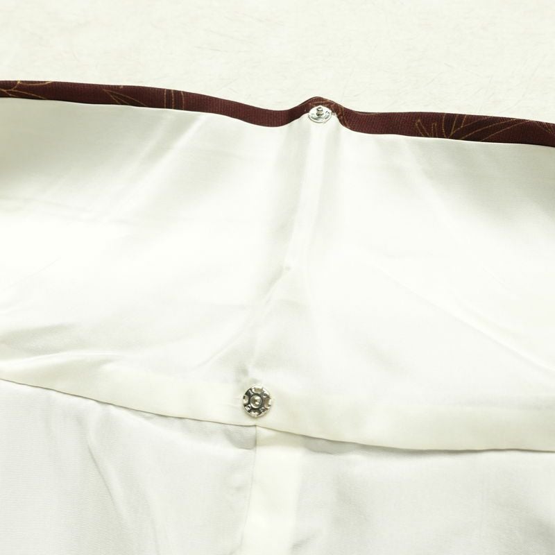 訪問着 良品 一つ紋付き 正絹 花柄 袷仕立て 身丈165cm 裄丈65cm 金彩 フォーマル 着物 小豆・エンジ_画像20