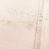 付け下げ 良品 しつけ糸付き 綸子 一つ紋付き 正絹 木の葉・植物柄 袷仕立て 身丈165cm 裄丈65cm 箔 刺繍 フォーマル 着物 ピンク_画像8