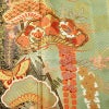 振袖 良品 金駒刺繍 セット品 長襦袢 正絹 古典柄 袷仕立て 身丈166.5cm 裄丈69cm 箔 フォーマル 着物 松 蝶 緑・うぐいす色_画像7