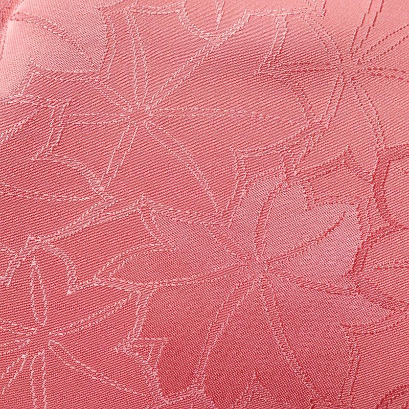色無地 しつけ糸付き 一つ紋付き 正絹 木の葉・植物柄 袷仕立て 身丈161.5cm 裄丈64.5cm フォーマル 着物 ピンク_画像8