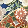 振袖 良品 金駒刺繍 正絹 古典柄 袷仕立て 身丈162cm 裄丈65.5cm 箔 金彩 梅 フォーマル 着物 青・紺_画像9