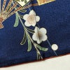 振袖 良品 金駒刺繍 正絹 古典柄 袷仕立て 身丈162cm 裄丈65.5cm 箔 金彩 梅 フォーマル 着物 青・紺_画像12