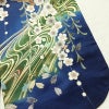 振袖 良品 金駒刺繍 正絹 古典柄 袷仕立て 身丈162cm 裄丈65.5cm 箔 金彩 梅 フォーマル 着物 青・紺_画像17