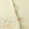 付け下げ 美品 蘇州刺繍 しつけ糸付き スワトウ刺繍 一つ紋付き 正絹 花柄 袷仕立て 身丈166cm 裄丈70cm 刺繍 フォーマル 着物 クリーム_画像10