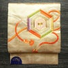 名古屋帯 太鼓柄 良品 金駒刺繍 正絹 古典柄 名古屋仕立て 箔 刺繍 金糸 帯 金・銀_画像1