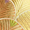 袋帯 六通柄 フォーマル用 正絹 木の葉・植物柄 金糸 帯 金・銀_画像5