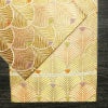 袋帯 六通柄 フォーマル用 正絹 木の葉・植物柄 金糸 帯 金・銀_画像11