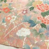 訪問着 良品 縮緬 正絹 花柄 袷仕立て 身丈162.5cm 裄丈66.5cm 金彩 フォーマル 着物 ピンク_画像12