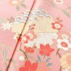 訪問着 美品 しつけ糸付き 正絹 古典柄 袷仕立て 身丈161cm 裄丈63cm 箔 金彩 菊 フォーマル 着物 ピンク_画像7