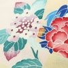 付け下げ 良品 紬地 正絹 花柄 袷仕立て 身丈167cm 裄丈66.5cm 着物 クリーム_画像8