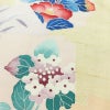 付け下げ 良品 紬地 正絹 花柄 袷仕立て 身丈167cm 裄丈66.5cm 着物 クリーム_画像11