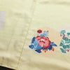 付け下げ 良品 紬地 正絹 花柄 袷仕立て 身丈167cm 裄丈66.5cm 着物 クリーム_画像13