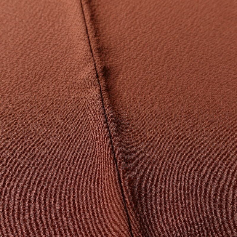 色無地 美品 しつけ糸付き 縮緬 一つ紋付き 正絹 その他の柄 袷仕立て 身丈167cm 裄丈66cm 共八掛 着物 茶_画像9