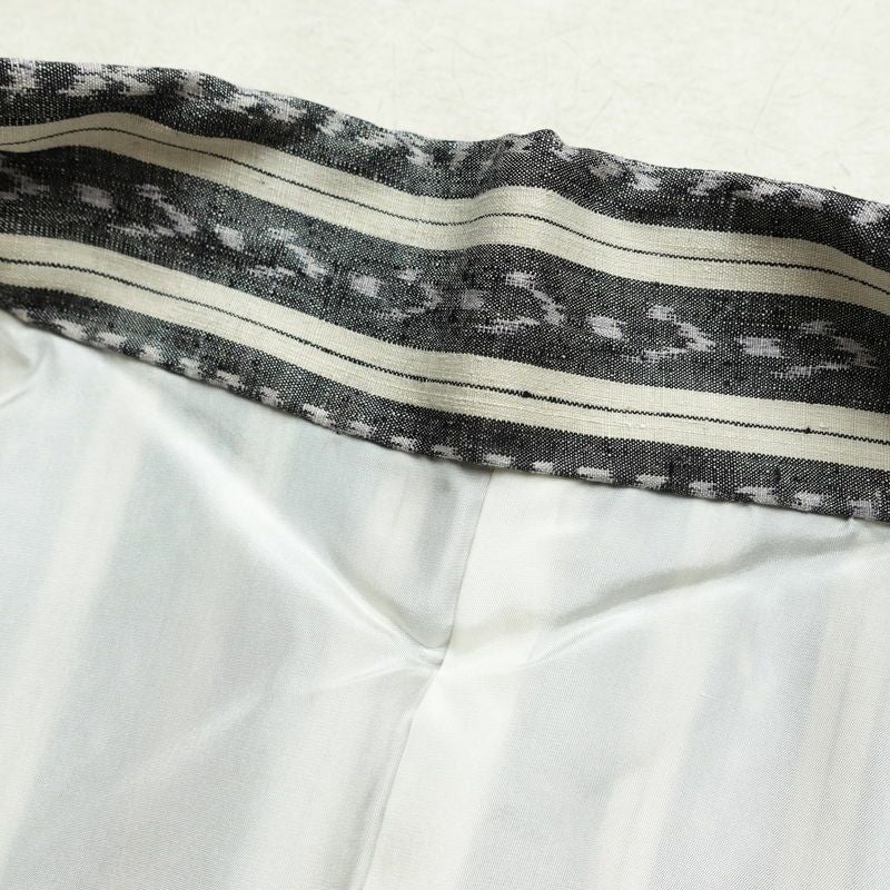 紬 良品 しつけ糸付き 正絹 縞柄・線柄 袷仕立て 身丈159.5cm 裄丈65.5cm 着物 グレー_画像18