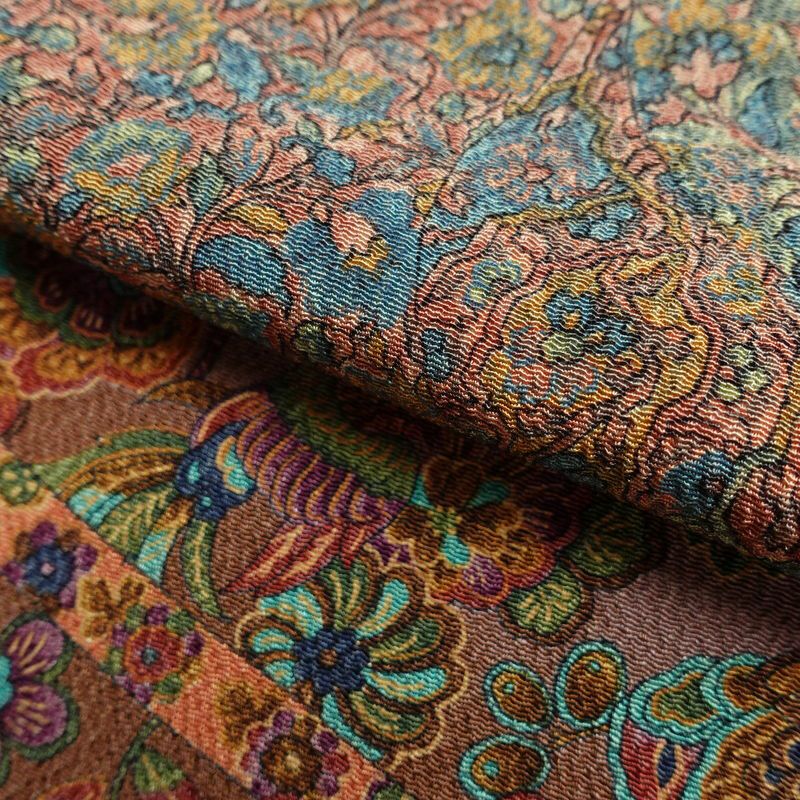 小紋 美品 しつけ糸付き 縮緬 付下小紋 正絹 幾何学柄・抽象柄 袷仕立て 身丈160.5cm 裄丈66cm 着物 多色使い_画像21