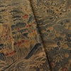 小紋 良品 縮緬 付下小紋 正絹 風景柄 袷仕立て 身丈160.5cm 裄丈67.5cm 着物 茶_画像11