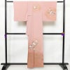 付け下げ しつけ糸付き 正絹 花柄 袷仕立て 身丈157.5cm 裄丈67cm 箔 フォーマル 着物 ピンク_画像2