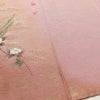 付け下げ しつけ糸付き 正絹 花柄 袷仕立て 身丈157.5cm 裄丈67cm 箔 フォーマル 着物 ピンク_画像13