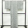 紬 正絹 縞柄・線柄 袷仕立て 身丈167cm 裄丈67cm 着物 グレー_画像2