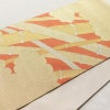 袋帯 つづれ織 太鼓柄 良品 フォーマル用 正絹 木の葉・植物柄 金糸 帯 クリーム_画像11