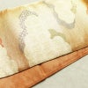 袋帯 六通柄 良品 フォーマル用 正絹 雲柄 箔 帯 橙_画像11