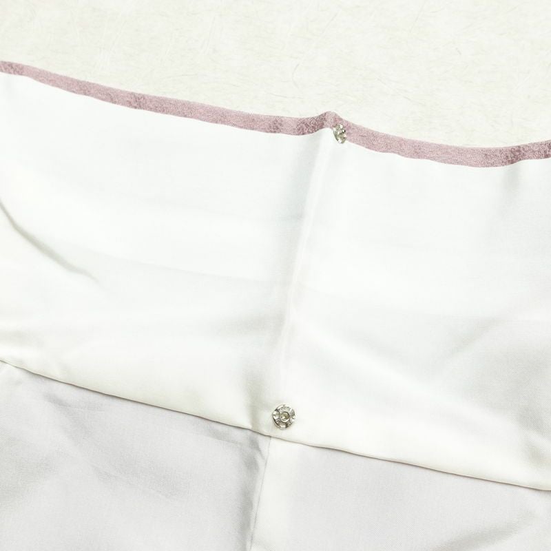 付け下げ 良品 正絹 風景柄 袷仕立て 身丈159.5cm 裄丈65.5cm 箔 一部しつけ糸付き フォーマル 着物 紫・藤色_画像20