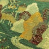 名古屋帯 紬地 六通柄 正絹 風景柄 松葉仕立て 帯 緑・うぐいす色_画像5