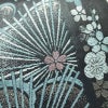 袋帯 六通柄 良品 フォーマル用 正絹 花柄 箔 帯 青・紺_画像4