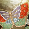 袋帯 六通柄 振袖用 正絹 蝶・昆虫柄 箔 金糸 帯 黒_画像3