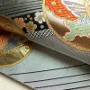 袋帯 六通柄 振袖用 正絹 蝶・昆虫柄 箔 金糸 帯 黒_画像6