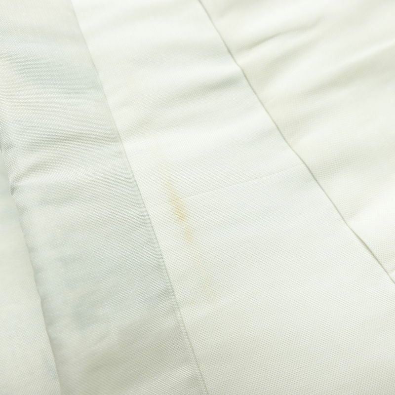 小紋 縮緬 総柄 正絹 風景柄 袷仕立て 身丈152cm 裄丈63.5cm 着物 緑・うぐいす色_画像19