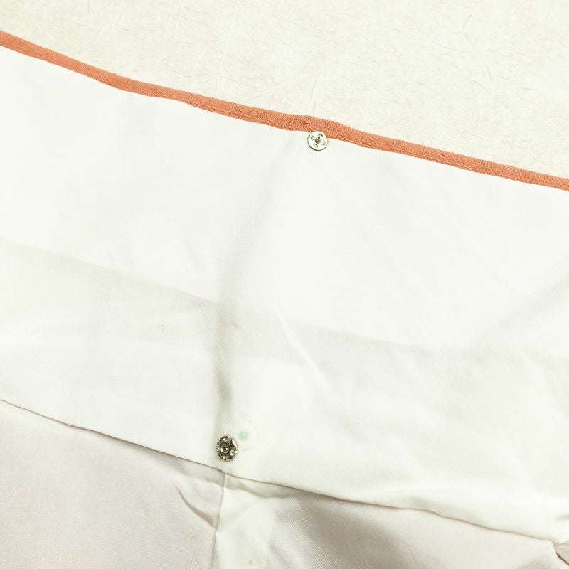 紬 しつけ糸付き 正絹 無地 袷仕立て 身丈161.5cm 裄丈65cm 着物 橙_画像20