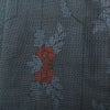 紬 良品 しつけ糸付き 正絹 花柄 袷仕立て 身丈160cm 裄丈64.5cm 着物 青・紺_画像6