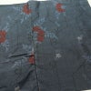 紬 良品 しつけ糸付き 正絹 花柄 袷仕立て 身丈160cm 裄丈64.5cm 着物 青・紺_画像14