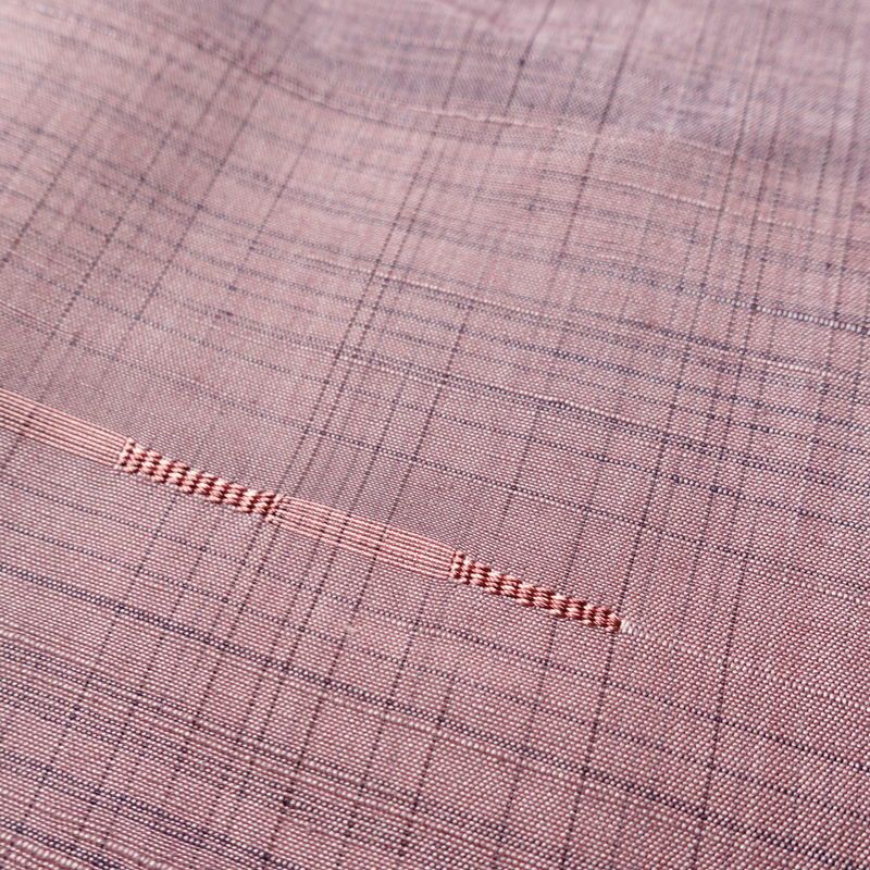 紬 良品 しつけ糸付き 正絹 その他の柄 袷仕立て 身丈159cm 裄丈64cm 着物 紫・藤色_画像7