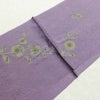 帯揚げ帯締めセット 美品 セット品 平組 フォーマル用 正絹 花柄 和装小物 紫・藤色_画像3