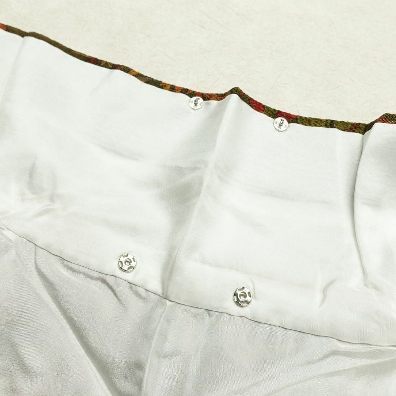 小紋 付下小紋 良品 しつけ糸付き 縮緬 正絹 人物・動物柄 袷仕立て 身丈158cm 裄丈65.5cm 着物 緑・うぐいす色_画像20