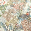 小紋 縮緬 正絹 風景柄 袷仕立て 身丈165cm 裄丈64cm 着物 多色使い_画像9